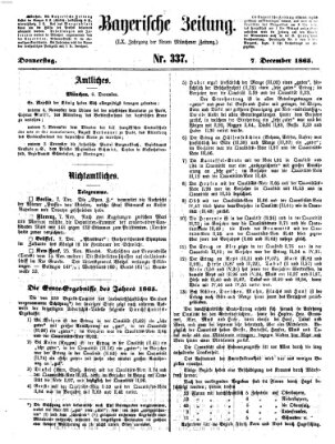 Bayerische Zeitung. Mittag-Ausgabe (Süddeutsche Presse) Donnerstag 7. Dezember 1865