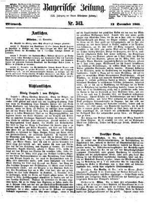 Bayerische Zeitung. Mittag-Ausgabe (Süddeutsche Presse) Mittwoch 13. Dezember 1865