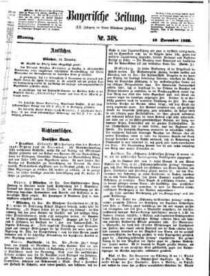 Bayerische Zeitung. Mittag-Ausgabe (Süddeutsche Presse) Montag 18. Dezember 1865