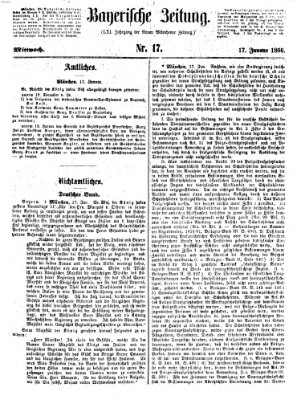 Bayerische Zeitung. Mittag-Ausgabe (Süddeutsche Presse) Mittwoch 17. Januar 1866