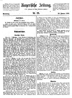 Bayerische Zeitung. Mittag-Ausgabe (Süddeutsche Presse) Sonntag 28. Januar 1866