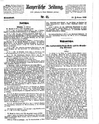 Bayerische Zeitung. Mittag-Ausgabe (Süddeutsche Presse) Samstag 10. Februar 1866