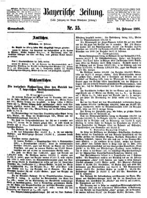 Bayerische Zeitung. Mittag-Ausgabe (Süddeutsche Presse) Samstag 24. Februar 1866