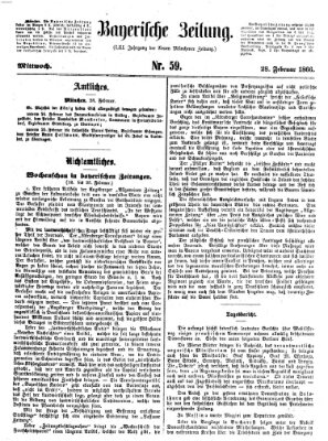 Bayerische Zeitung. Mittag-Ausgabe (Süddeutsche Presse) Mittwoch 28. Februar 1866