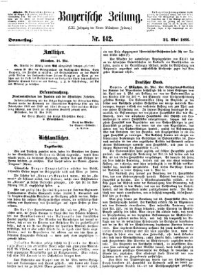 Bayerische Zeitung. Mittag-Ausgabe (Süddeutsche Presse) Donnerstag 24. Mai 1866