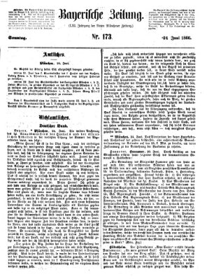 Bayerische Zeitung. Mittag-Ausgabe (Süddeutsche Presse) Sonntag 24. Juni 1866