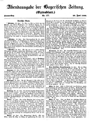 Bayerische Zeitung. Mittag-Ausgabe (Süddeutsche Presse) Donnerstag 28. Juni 1866