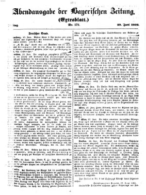 Bayerische Zeitung. Mittag-Ausgabe (Süddeutsche Presse) Freitag 29. Juni 1866