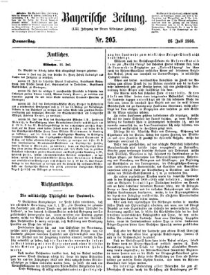 Bayerische Zeitung. Mittag-Ausgabe (Süddeutsche Presse) Donnerstag 26. Juli 1866