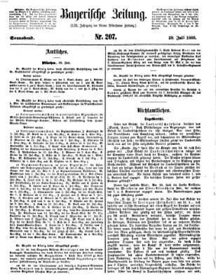 Bayerische Zeitung. Mittag-Ausgabe (Süddeutsche Presse) Samstag 28. Juli 1866