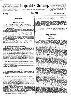 Bayerische Zeitung. Mittag-Ausgabe (Süddeutsche Presse) Freitag 24. August 1866