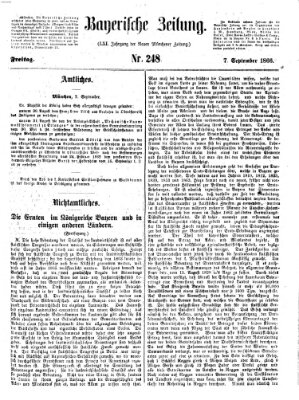 Bayerische Zeitung. Mittag-Ausgabe (Süddeutsche Presse) Freitag 7. September 1866