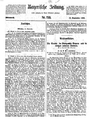 Bayerische Zeitung. Mittag-Ausgabe (Süddeutsche Presse) Mittwoch 12. September 1866