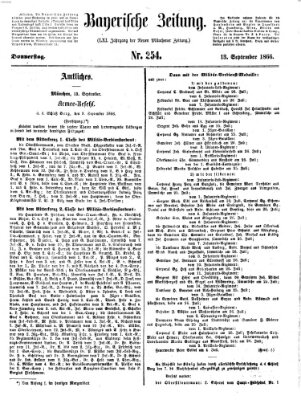 Bayerische Zeitung. Mittag-Ausgabe (Süddeutsche Presse) Donnerstag 13. September 1866