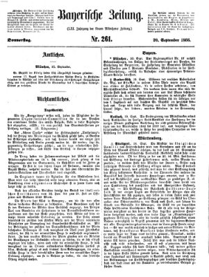 Bayerische Zeitung. Mittag-Ausgabe (Süddeutsche Presse) Donnerstag 20. September 1866