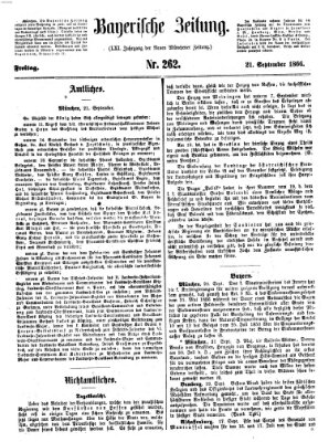 Bayerische Zeitung. Mittag-Ausgabe (Süddeutsche Presse) Freitag 21. September 1866