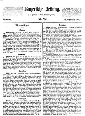 Bayerische Zeitung. Mittag-Ausgabe (Süddeutsche Presse) Sonntag 23. September 1866