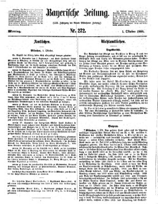 Bayerische Zeitung. Mittag-Ausgabe (Süddeutsche Presse) Montag 1. Oktober 1866