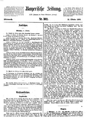 Bayerische Zeitung. Mittag-Ausgabe (Süddeutsche Presse) Mittwoch 31. Oktober 1866