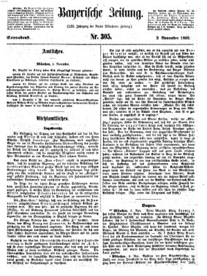 Bayerische Zeitung. Mittag-Ausgabe (Süddeutsche Presse) Samstag 3. November 1866