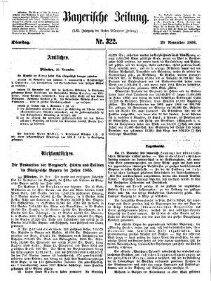 Bayerische Zeitung. Mittag-Ausgabe (Süddeutsche Presse) Dienstag 20. November 1866