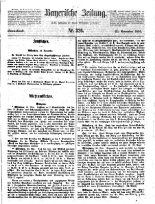 Bayerische Zeitung. Mittag-Ausgabe (Süddeutsche Presse) Samstag 24. November 1866