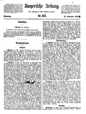 Bayerische Zeitung. Mittag-Ausgabe (Süddeutsche Presse) Sonntag 25. November 1866