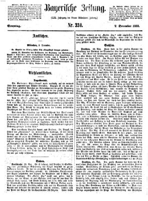 Bayerische Zeitung. Mittag-Ausgabe (Süddeutsche Presse) Sonntag 2. Dezember 1866