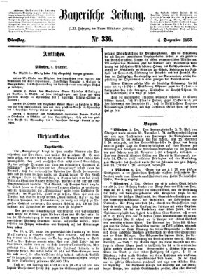 Bayerische Zeitung. Mittag-Ausgabe (Süddeutsche Presse) Dienstag 4. Dezember 1866