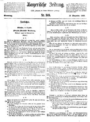 Bayerische Zeitung. Mittag-Ausgabe (Süddeutsche Presse) Sonntag 16. Dezember 1866