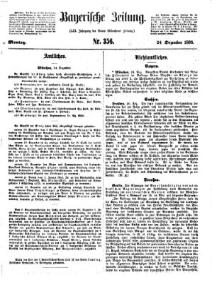 Bayerische Zeitung. Mittag-Ausgabe (Süddeutsche Presse) Montag 24. Dezember 1866