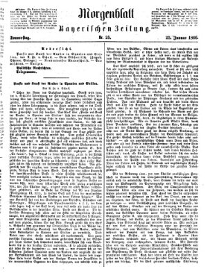 Bayerische Zeitung. Mittag-Ausgabe (Süddeutsche Presse) Donnerstag 25. Januar 1866