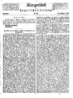 Bayerische Zeitung. Mittag-Ausgabe (Süddeutsche Presse) Freitag 26. Januar 1866