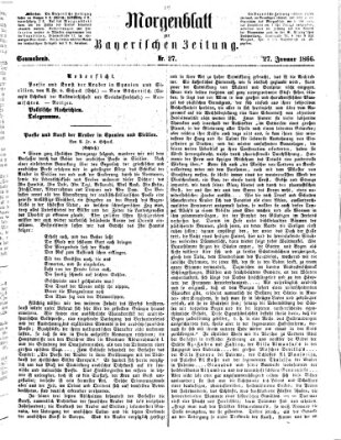 Bayerische Zeitung. Mittag-Ausgabe (Süddeutsche Presse) Samstag 27. Januar 1866