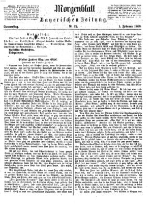 Bayerische Zeitung. Mittag-Ausgabe (Süddeutsche Presse) Donnerstag 1. Februar 1866