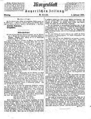 Bayerische Zeitung. Mittag-Ausgabe (Süddeutsche Presse) Montag 5. Februar 1866