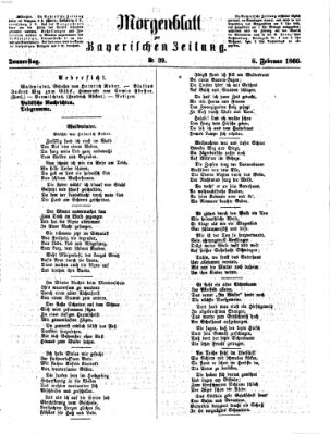 Bayerische Zeitung. Mittag-Ausgabe (Süddeutsche Presse) Donnerstag 8. Februar 1866