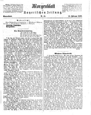 Bayerische Zeitung. Mittag-Ausgabe (Süddeutsche Presse) Samstag 10. Februar 1866