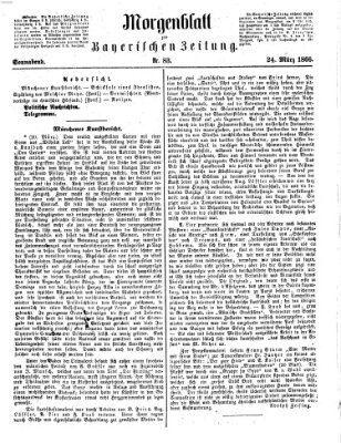 Bayerische Zeitung. Mittag-Ausgabe (Süddeutsche Presse) Samstag 24. März 1866