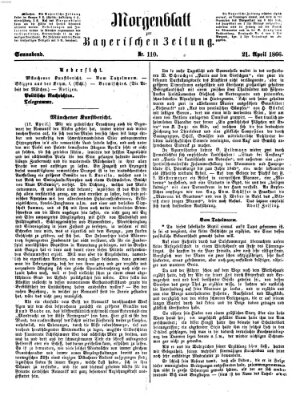 Bayerische Zeitung. Mittag-Ausgabe (Süddeutsche Presse) Samstag 21. April 1866