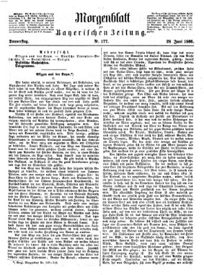 Bayerische Zeitung. Mittag-Ausgabe (Süddeutsche Presse) Donnerstag 28. Juni 1866