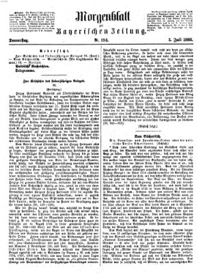 Bayerische Zeitung. Mittag-Ausgabe (Süddeutsche Presse) Donnerstag 5. Juli 1866