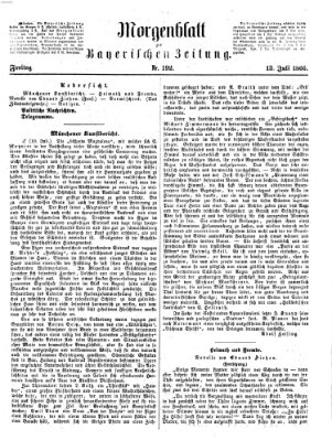 Bayerische Zeitung. Mittag-Ausgabe (Süddeutsche Presse) Freitag 13. Juli 1866