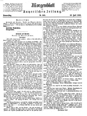 Bayerische Zeitung. Mittag-Ausgabe (Süddeutsche Presse) Donnerstag 26. Juli 1866