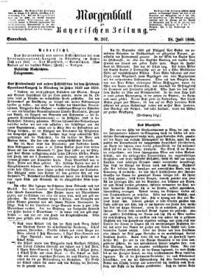 Bayerische Zeitung. Mittag-Ausgabe (Süddeutsche Presse) Samstag 28. Juli 1866