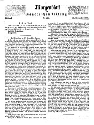 Bayerische Zeitung. Mittag-Ausgabe (Süddeutsche Presse) Mittwoch 19. September 1866
