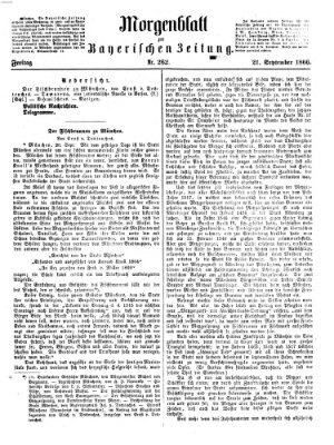 Bayerische Zeitung. Mittag-Ausgabe (Süddeutsche Presse) Freitag 21. September 1866