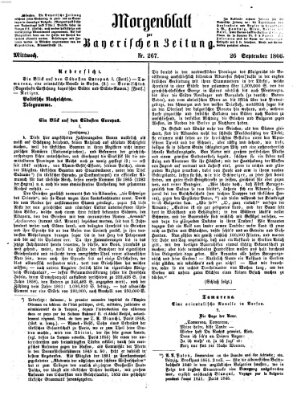 Bayerische Zeitung. Mittag-Ausgabe (Süddeutsche Presse) Mittwoch 26. September 1866