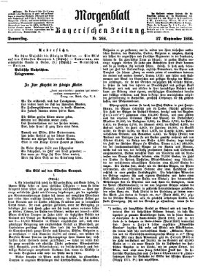 Bayerische Zeitung. Mittag-Ausgabe (Süddeutsche Presse) Donnerstag 27. September 1866