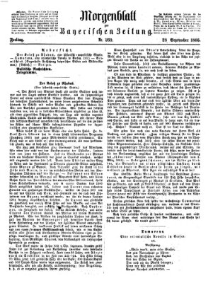 Bayerische Zeitung. Mittag-Ausgabe (Süddeutsche Presse) Freitag 28. September 1866